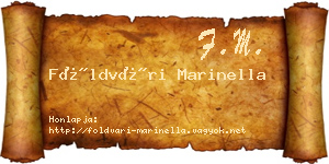 Földvári Marinella névjegykártya